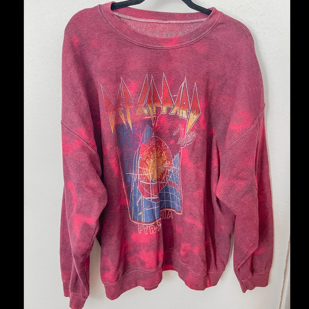 Urban Outfitters Def Leopard tie dye Sweatshirt